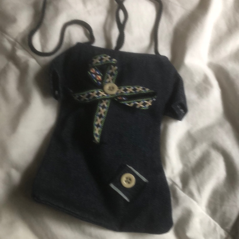 Mini denim dress bag